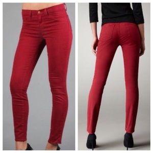 *HP* Cherry Red J Brand skinny jeans, size 27, EUC
